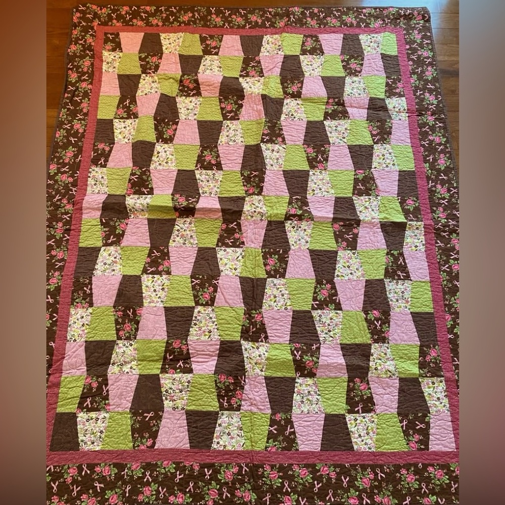 Handmade Breast Cancer Awareness Quilt